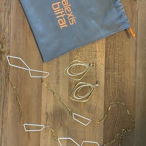 Alexis Bittar Gold and White Geometric Jewelry Set